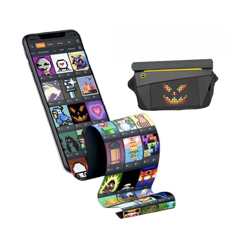 LCD Pixel Messenger Bag