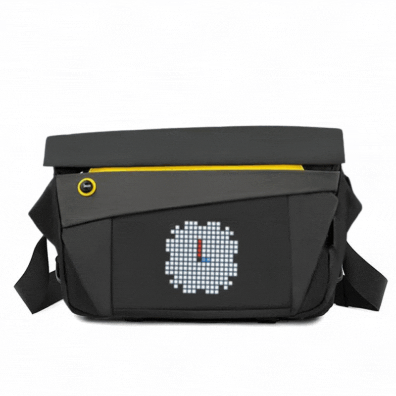 LCD Pixel Messenger Bag