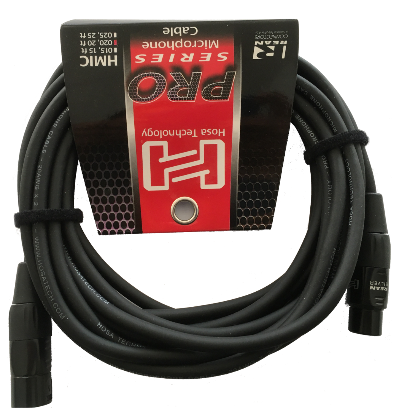 Hosa Pro Microphone Cable 25 Feet 2 Pack REAN XLR3F to XLR3M
