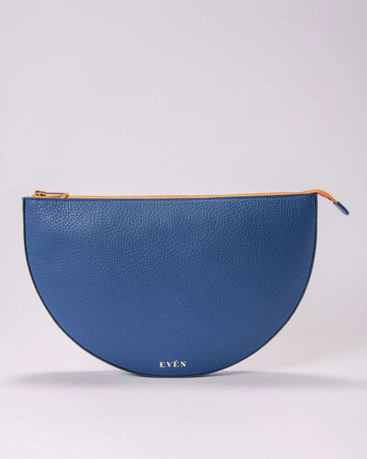 Dark Blue Leather Clutch LEYZA Clutch