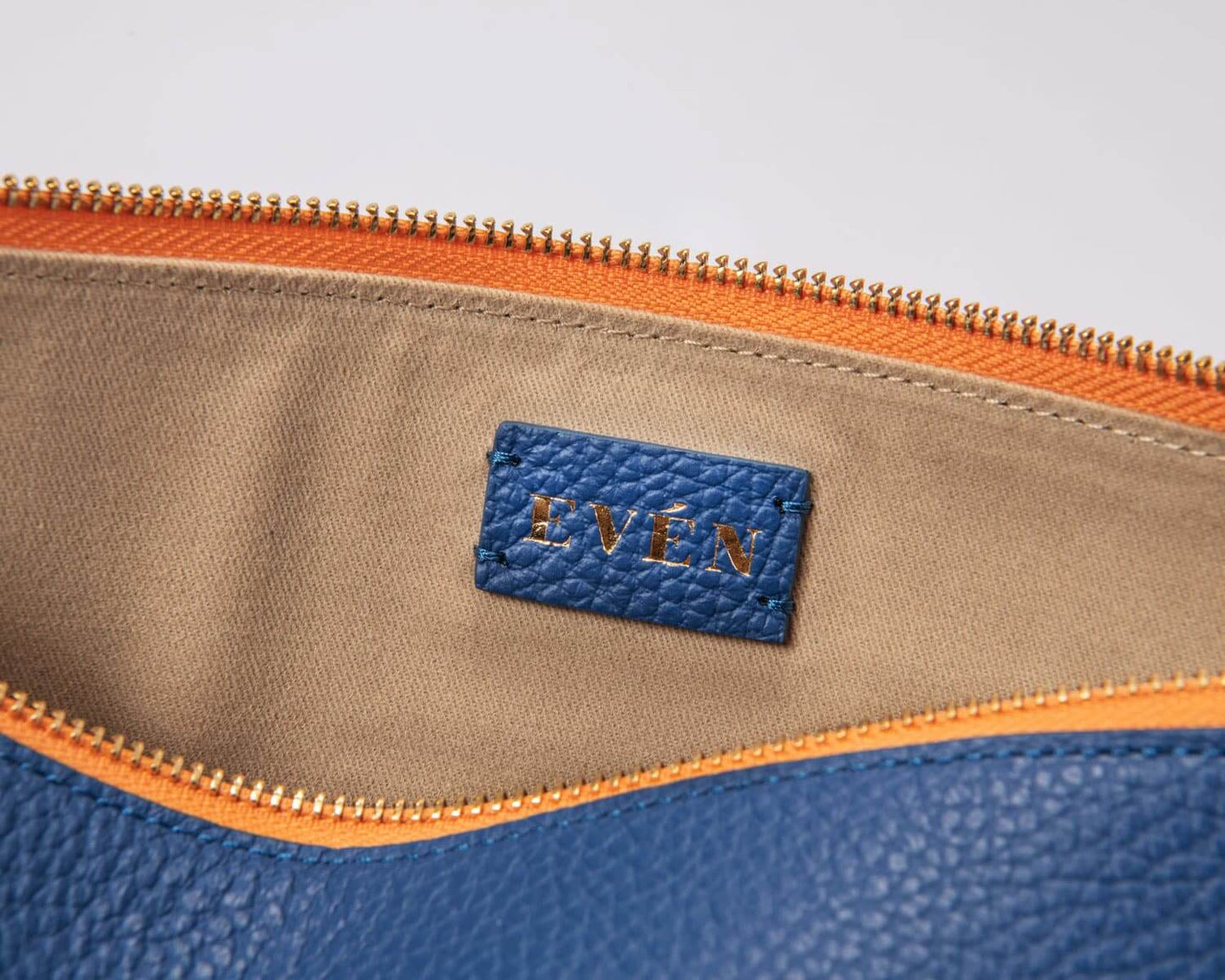 Dark Blue Leather Clutch LEYZA Clutch
