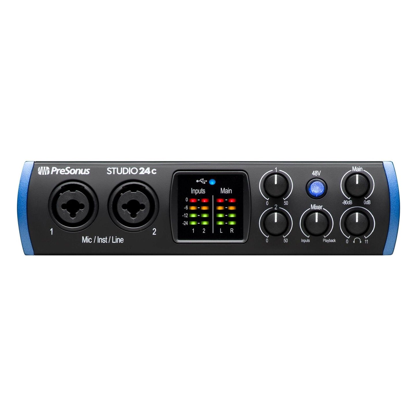PreSonus Studio 24C USB-C 24-bit/192kHz Audio Interface with 2 Mic Inputs