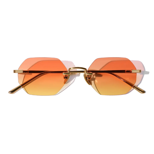 Liam Bruler Hexagon Frameless Sunglasses