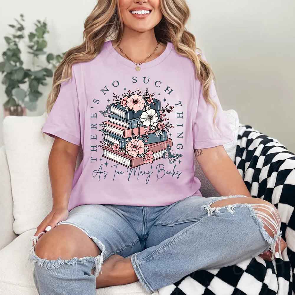Floral Book Lover Too Many Books Tee Women's T-Shirt