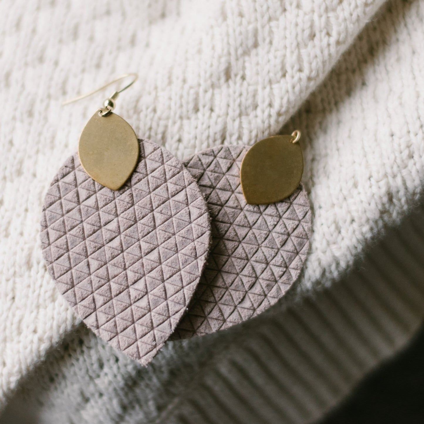 Lipgloss Pink Mini and Medium Leather Earrings Cora