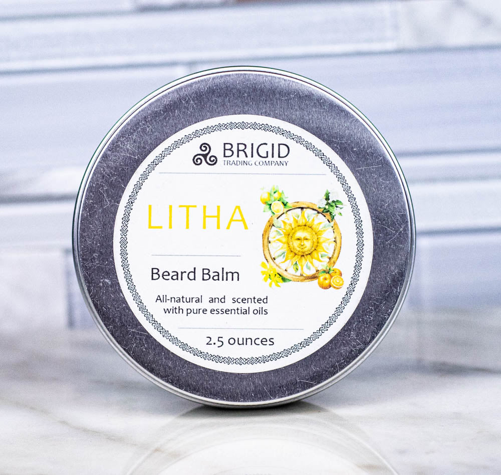 Litha Natural Beard Balm Lemon Sweet Orange Myrtle and Ylang Ylang