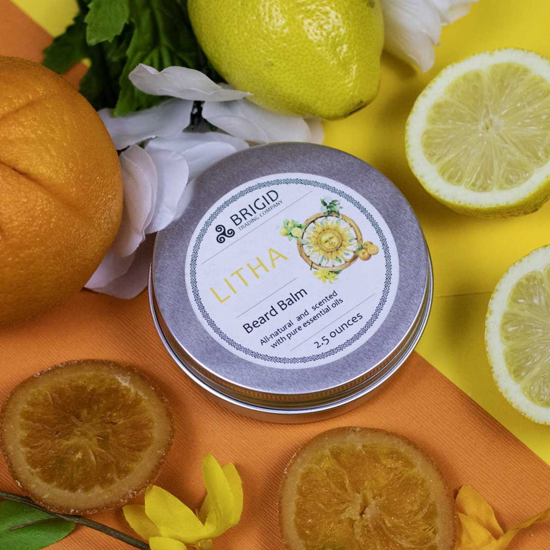 Litha Natural Beard Balm Lemon Sweet Orange Myrtle and Ylang Ylang