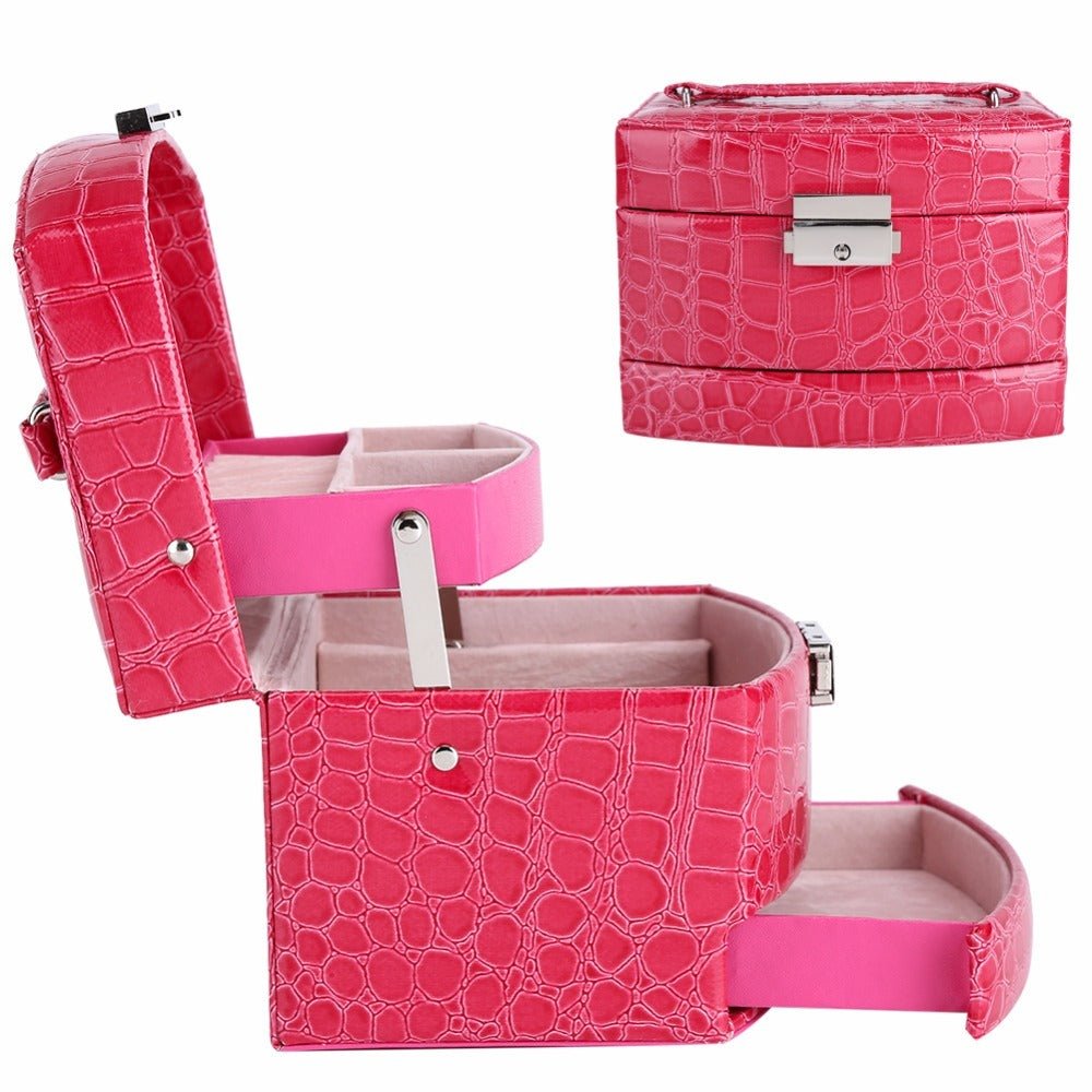 Luxury 3 Layers Tangle Free Jewelry Organizer Jewelry Box