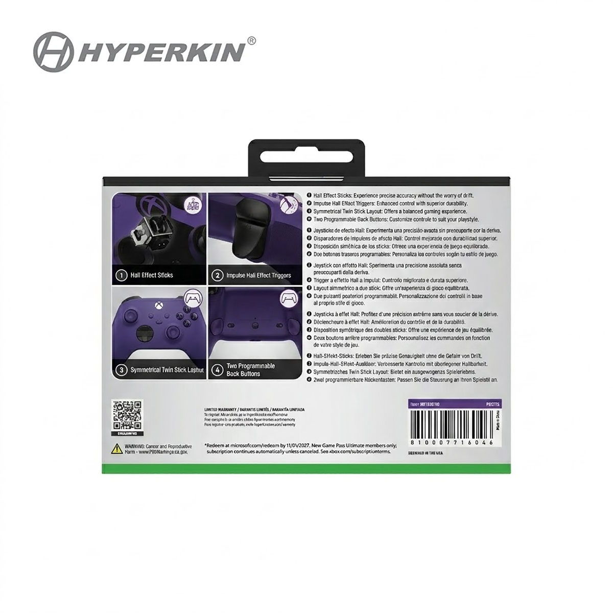 The Competitor Wired Controller Officially Licensed by XBOX - Purple