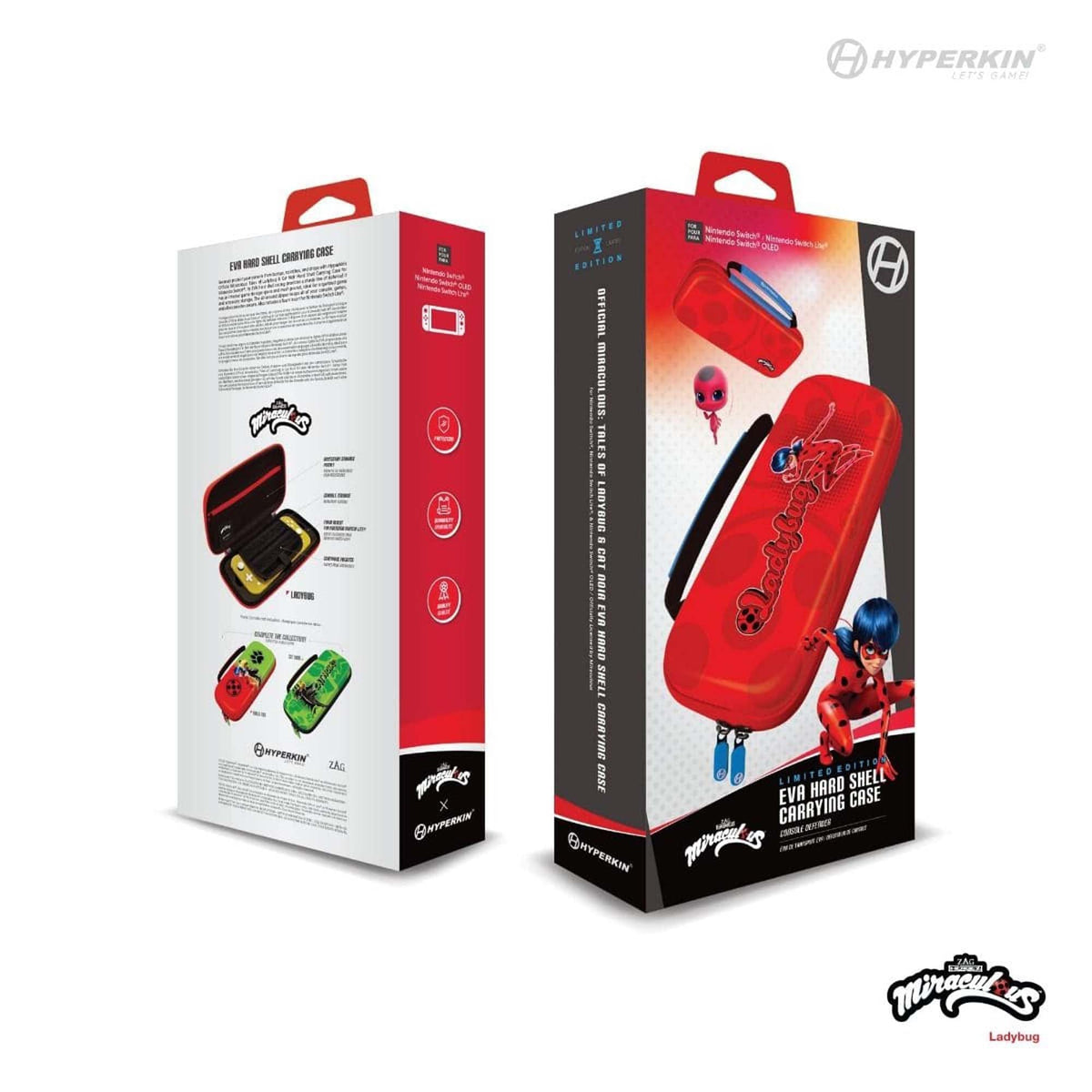 Hyperkin Hard Shell Miraculous Eva Case - LadyBug