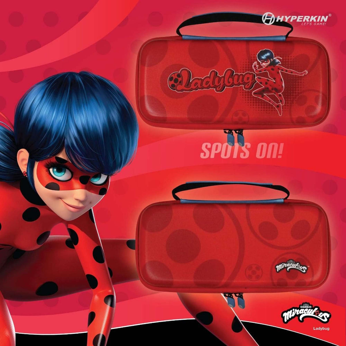 Hyperkin Hard Shell Miraculous Eva Case - LadyBug