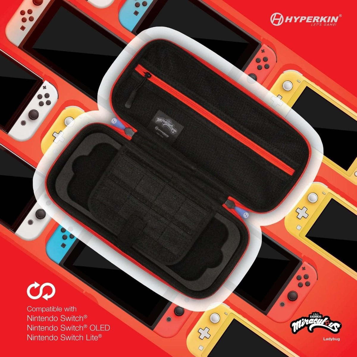 Hyperkin Hard Shell Miraculous Eva Case - LadyBug