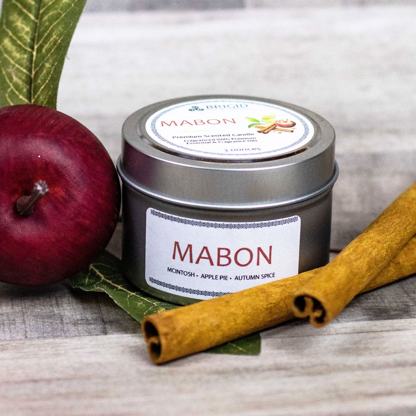Mabon Soy Wax Candle McIntosh Apple Granny Smith Apple Pie Harvest Spices