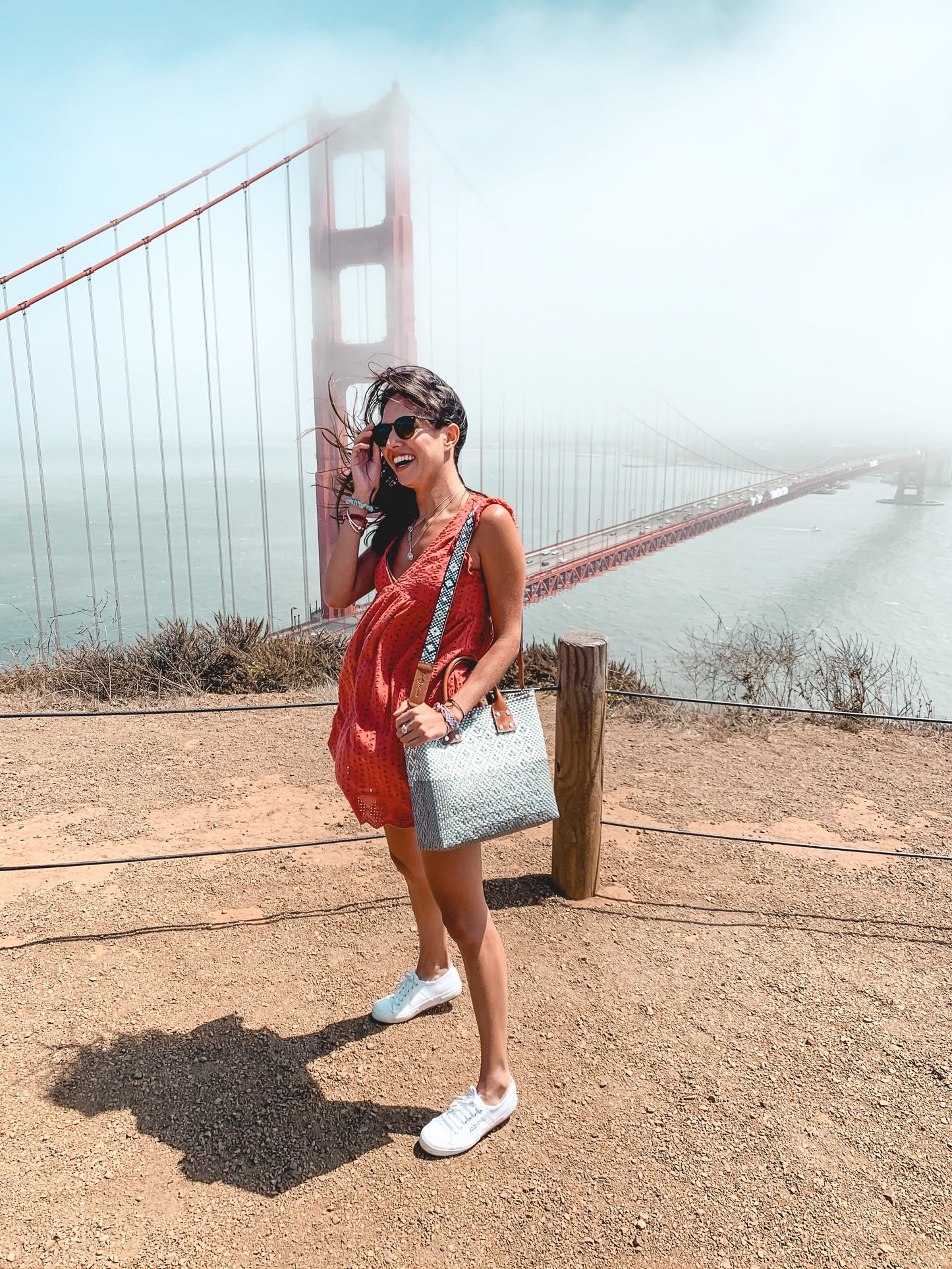 Large Woven Crossbody Bag Tan Leather Tin Marin