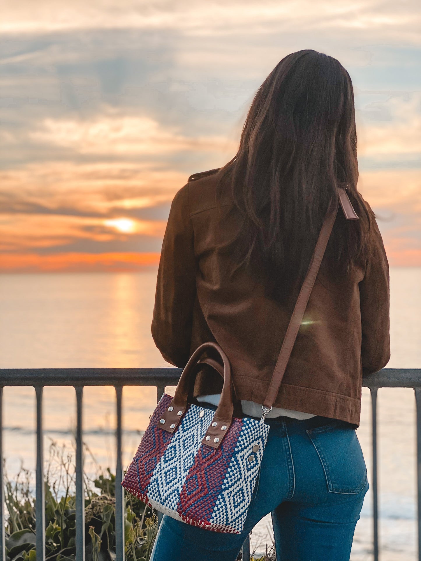 Small Woven Crossbody Bag Lightweight Durable Piruli