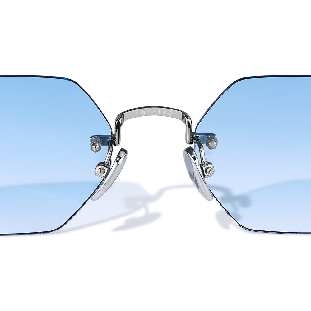 Martin Hexagon Frameless Sunglasses