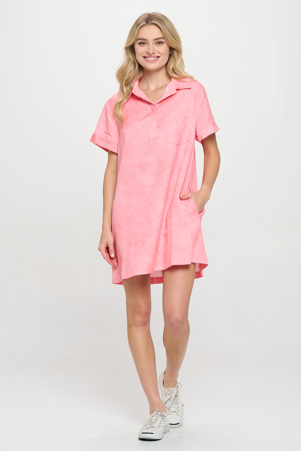 Coral Sands Relaxed Shirt Dress