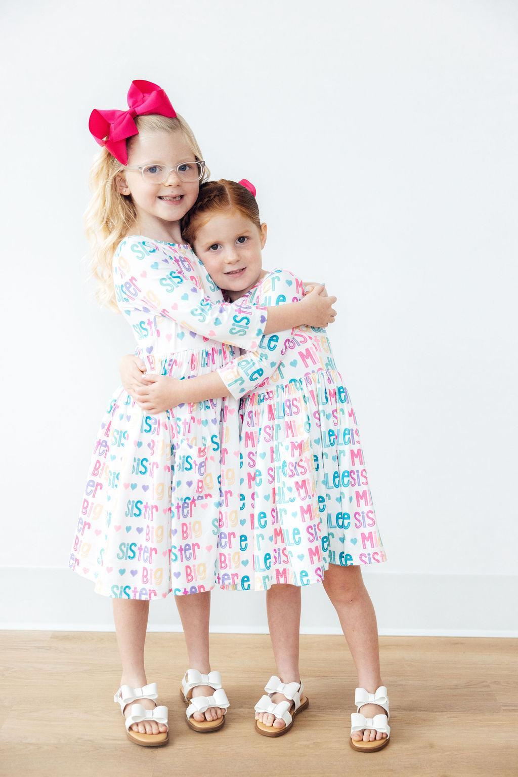 3/4 Sleeve Pocket Twirl Dress Big Sister Mila & Rose