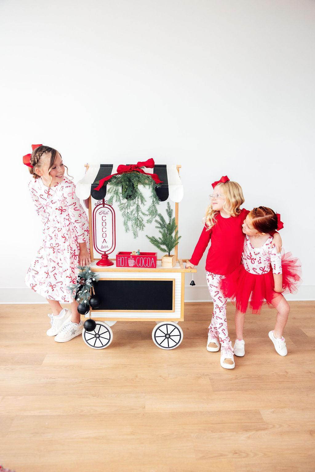 High Waisted Slim Fit Candy Cane Lane Leggings Mila & Rose