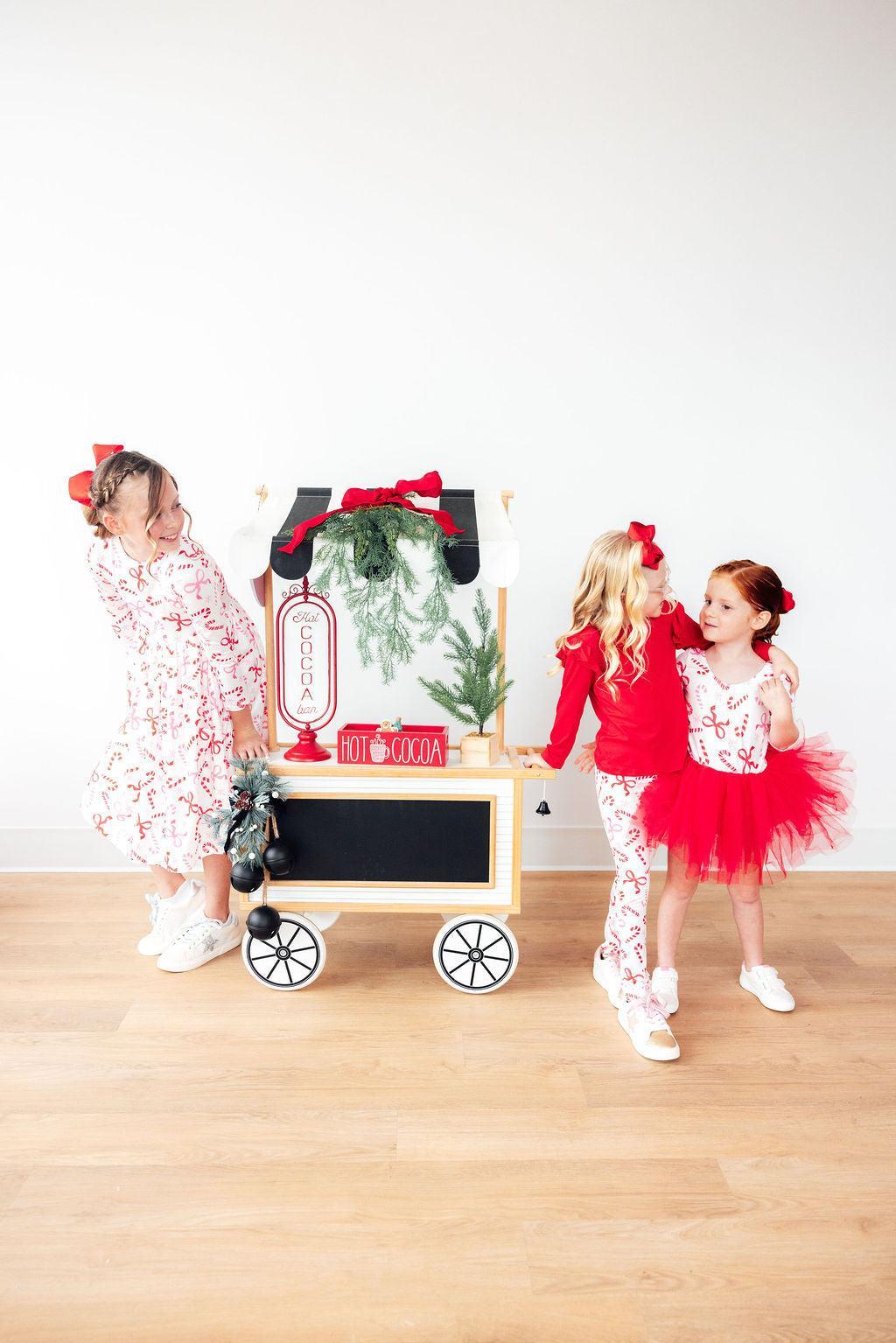 Candy Cane Lane Full Fluffy 3/4 Tutu Leotard Mila & Rose