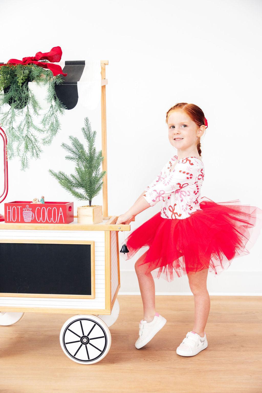 Candy Cane Lane Full Fluffy 3/4 Tutu Leotard Mila & Rose