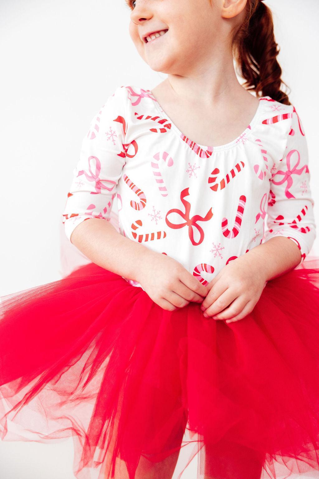Candy Cane Lane Full Fluffy 3/4 Tutu Leotard Mila & Rose
