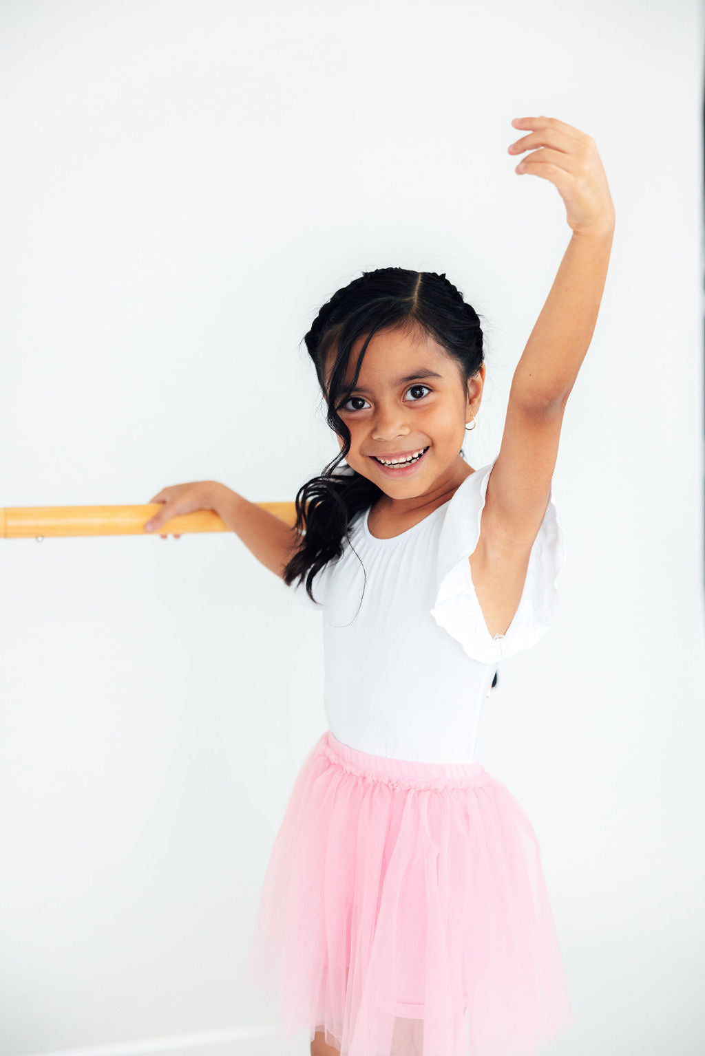 Bubblegum Pink Tutu Shorts with Flouncy Overlay Girls Dance Shorts Mila & Rose