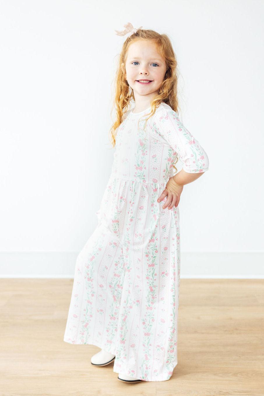 Fancy Florals Wide Leg Jumpsuit Girls' Wide Leg Jumpsuit