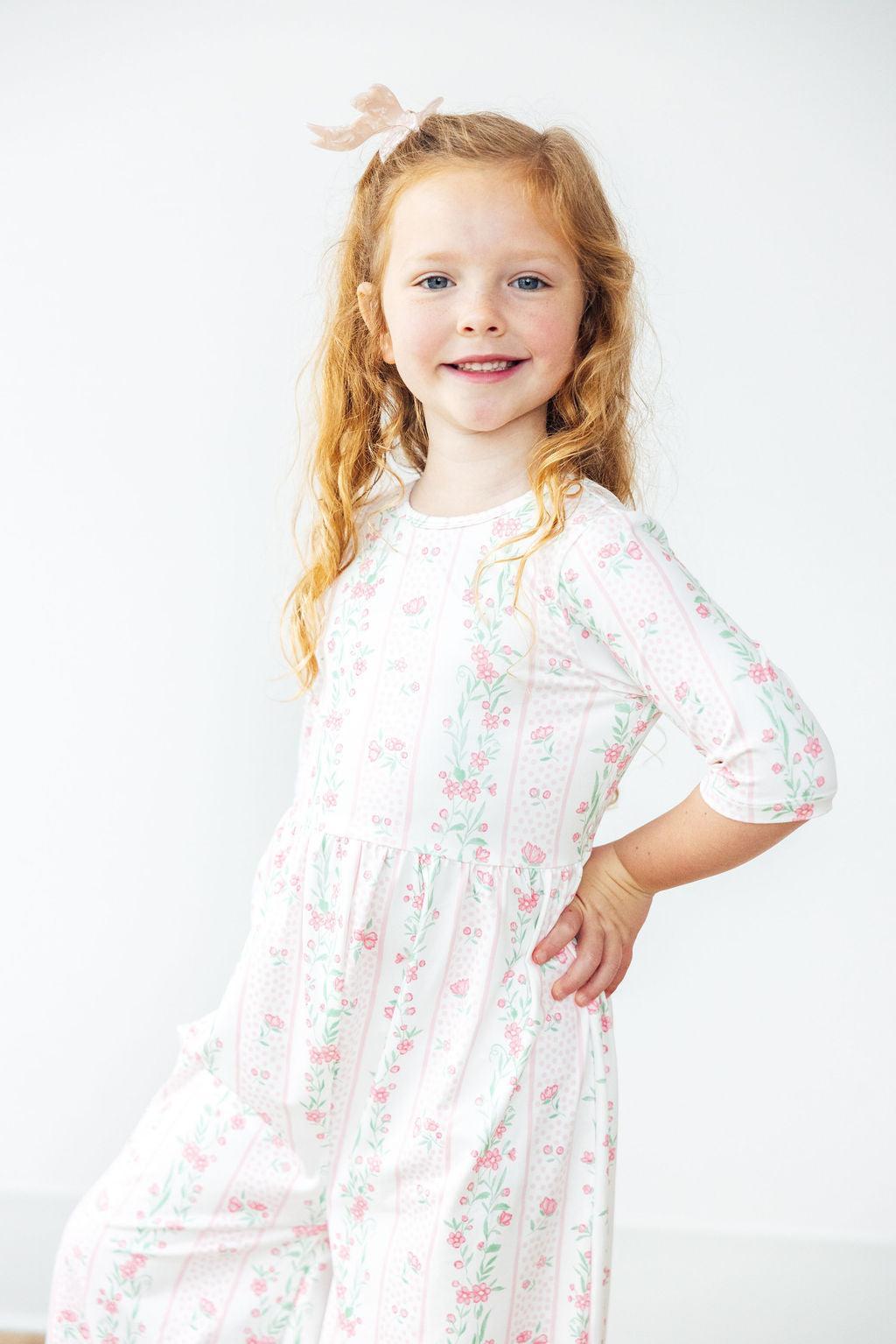 Fancy Florals Wide Leg Jumpsuit Girls' Wide Leg Jumpsuit