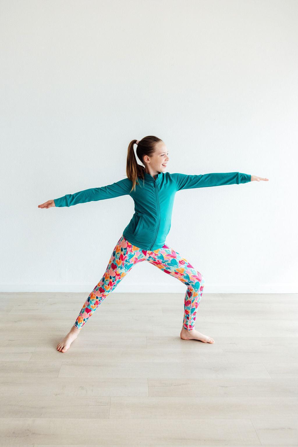 Active Legging Slim Fit Polyester/Spandex Heart Hustle