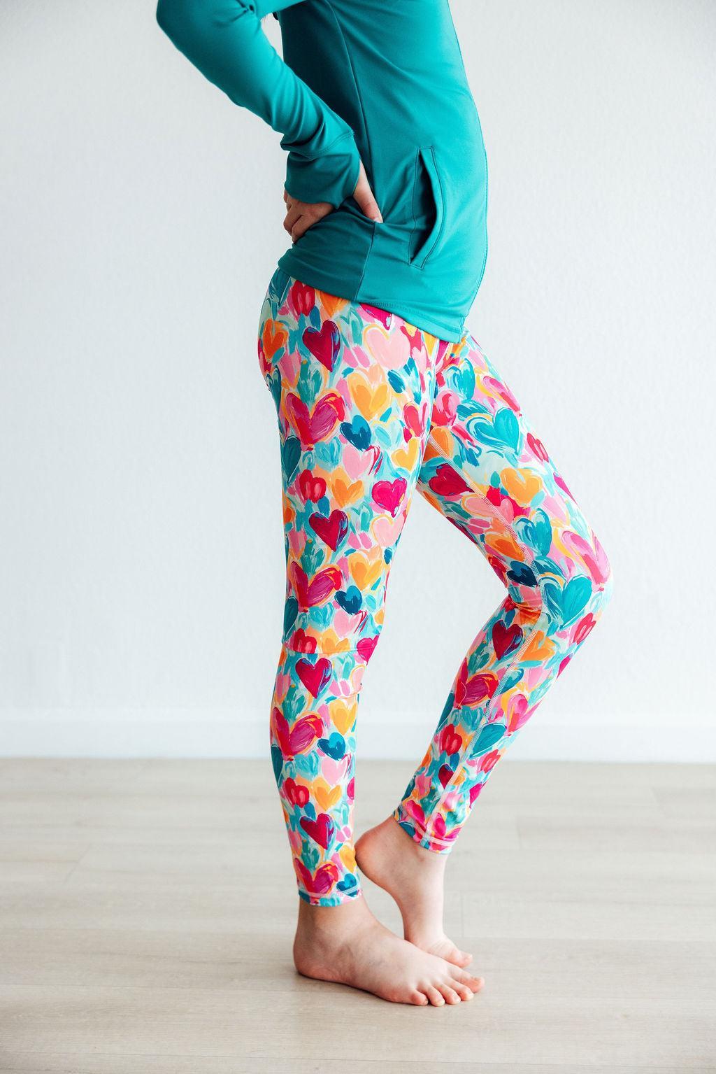 Active Legging Slim Fit Polyester/Spandex Heart Hustle
