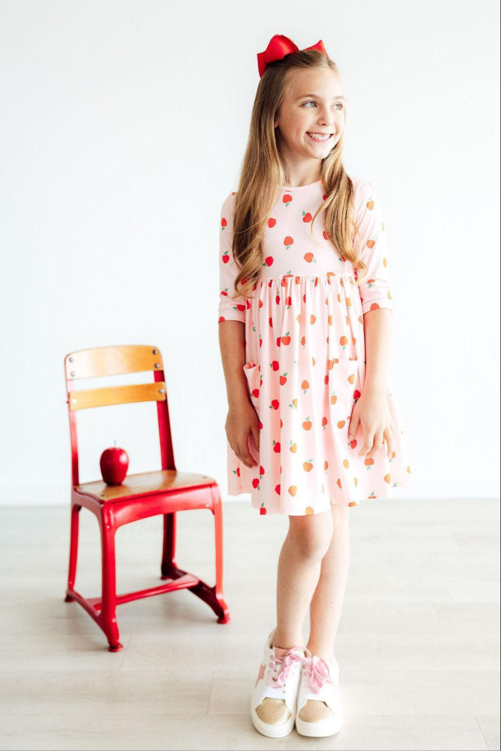 Twirl Dress 3/4 Sleeve Pocket Twirl Dress An Apple a Day