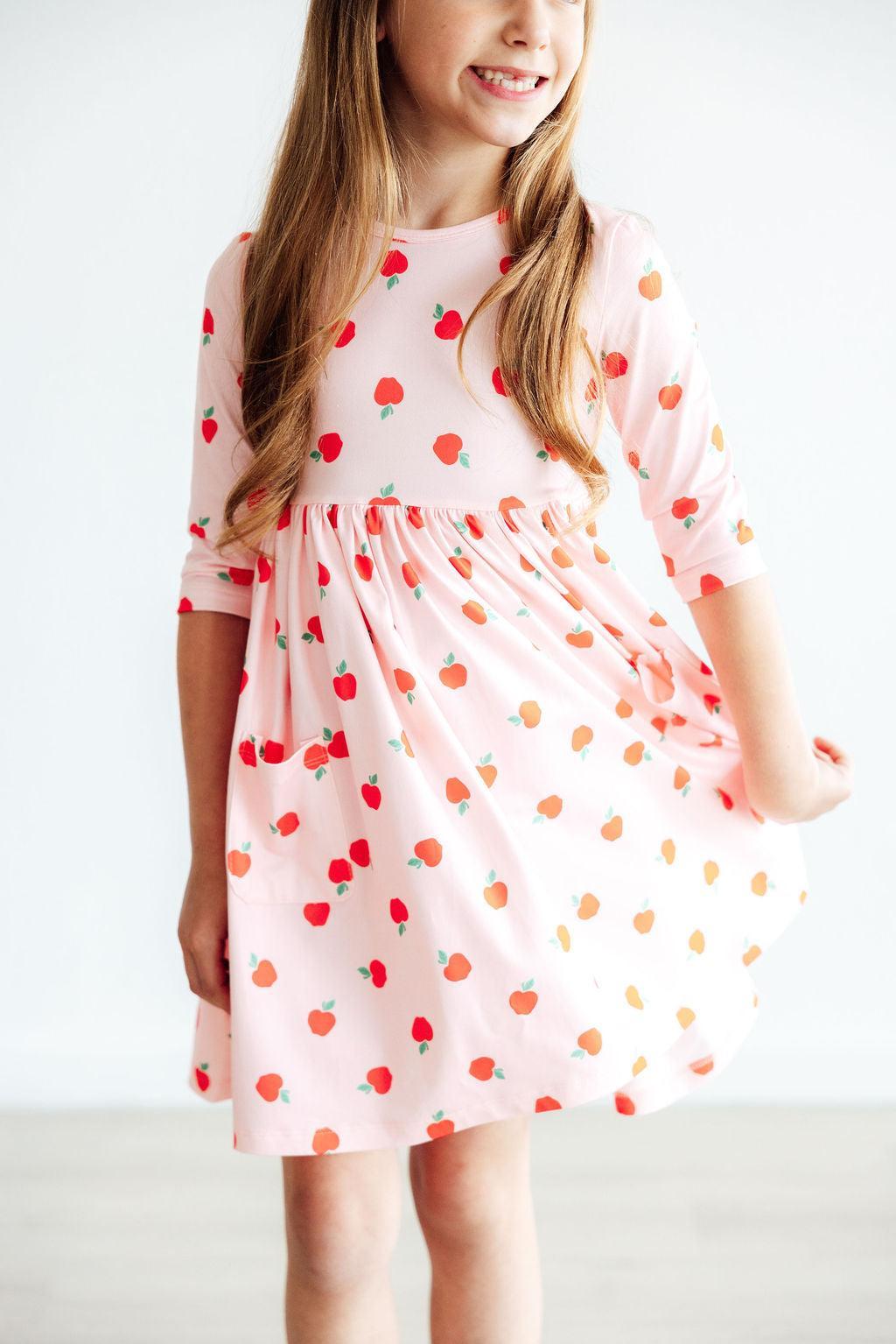 Twirl Dress 3/4 Sleeve Pocket Twirl Dress An Apple a Day