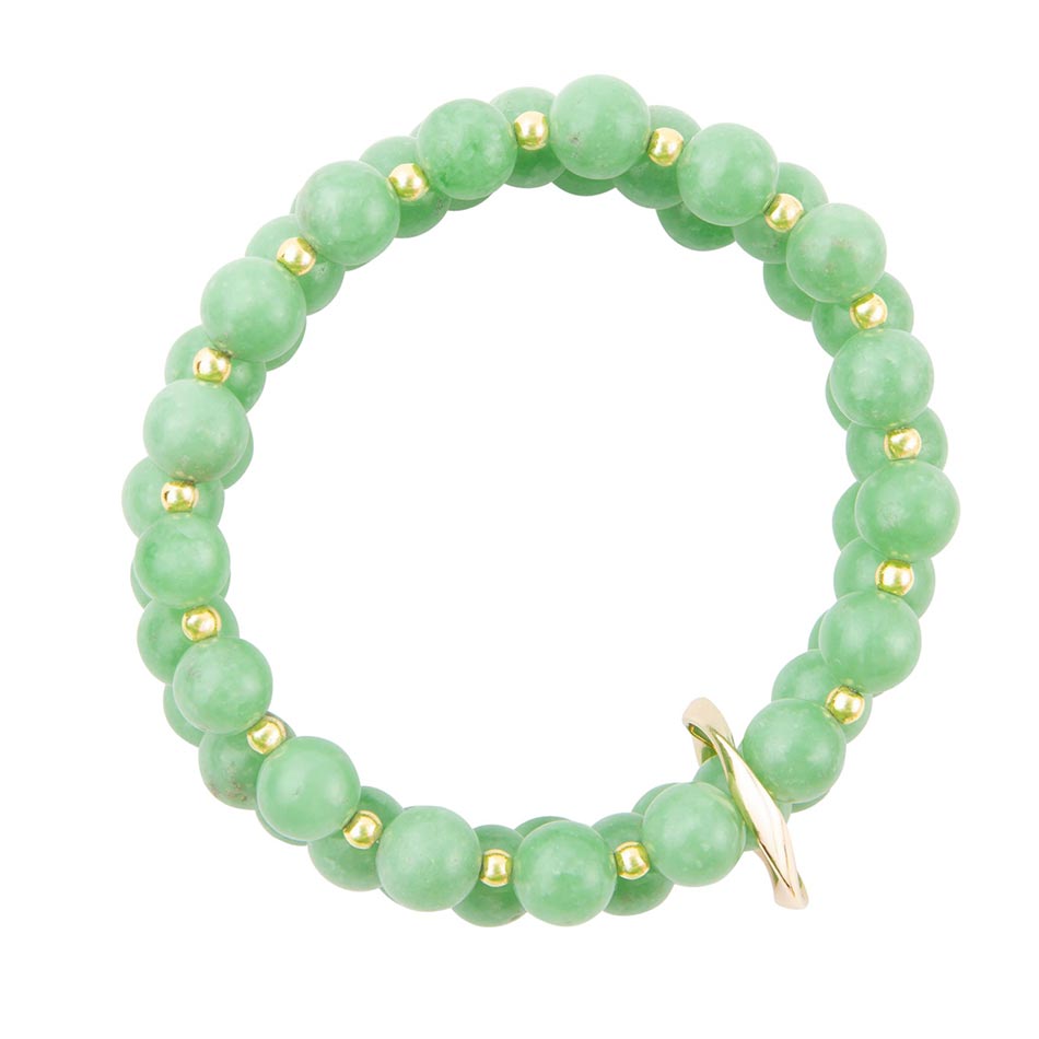 Mint Green Agate Triple Stretch Bracelet Set