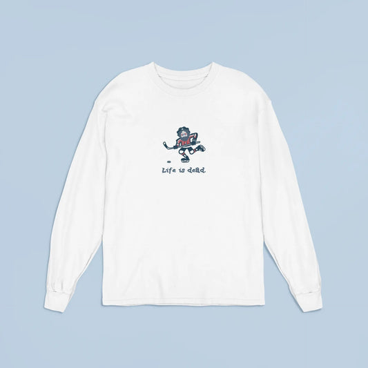 Grateful Dead Ultra-Cotton Long Sleeve Tee Life is dead. Slapshot Jerry