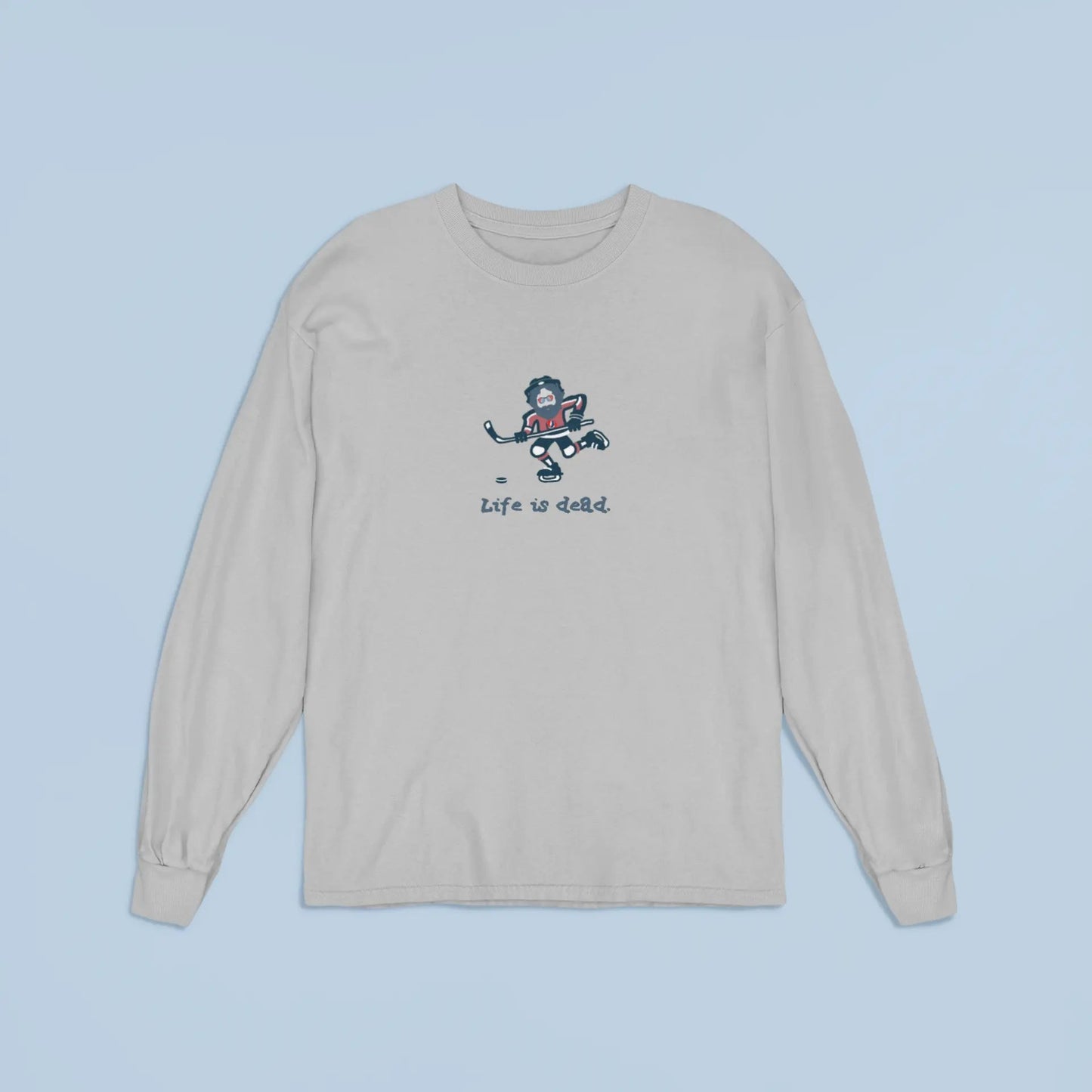 Grateful Dead Ultra-Cotton Long Sleeve Tee Life is dead. Slapshot Jerry
