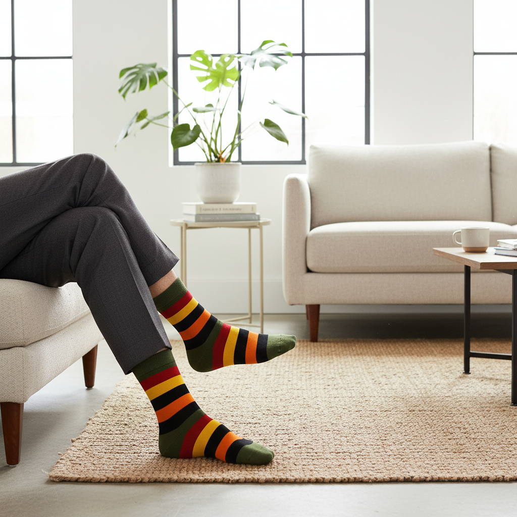 Olive Pine Comfy Socks Soft Cotton Blend ModSoles