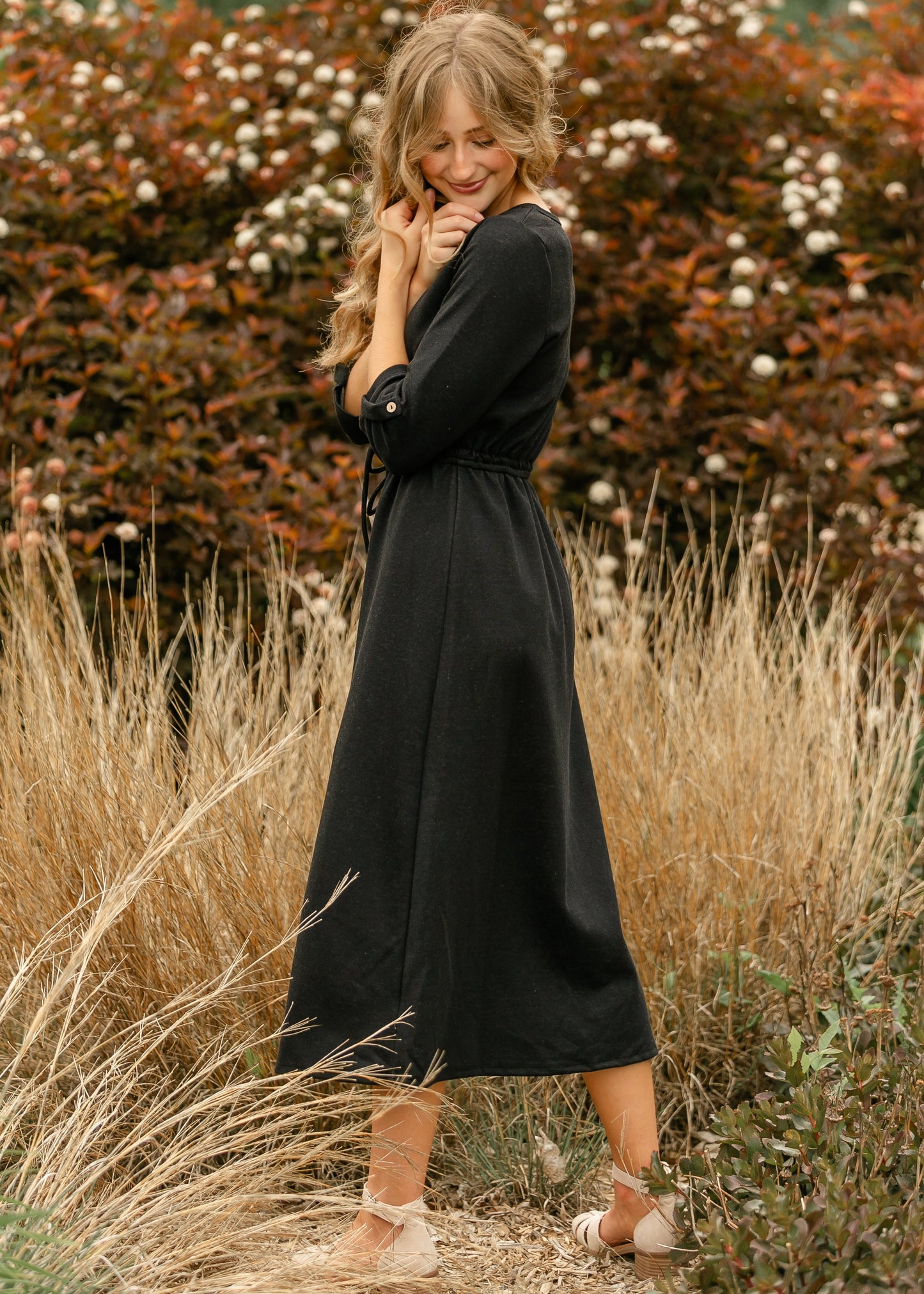 Monica Tie Waist Midi Dress