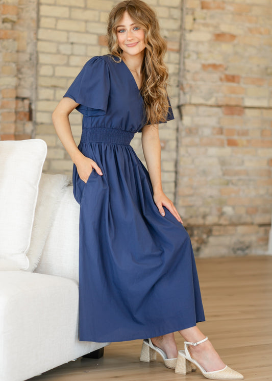 Montie Flutter Sleeve Maxi Dress