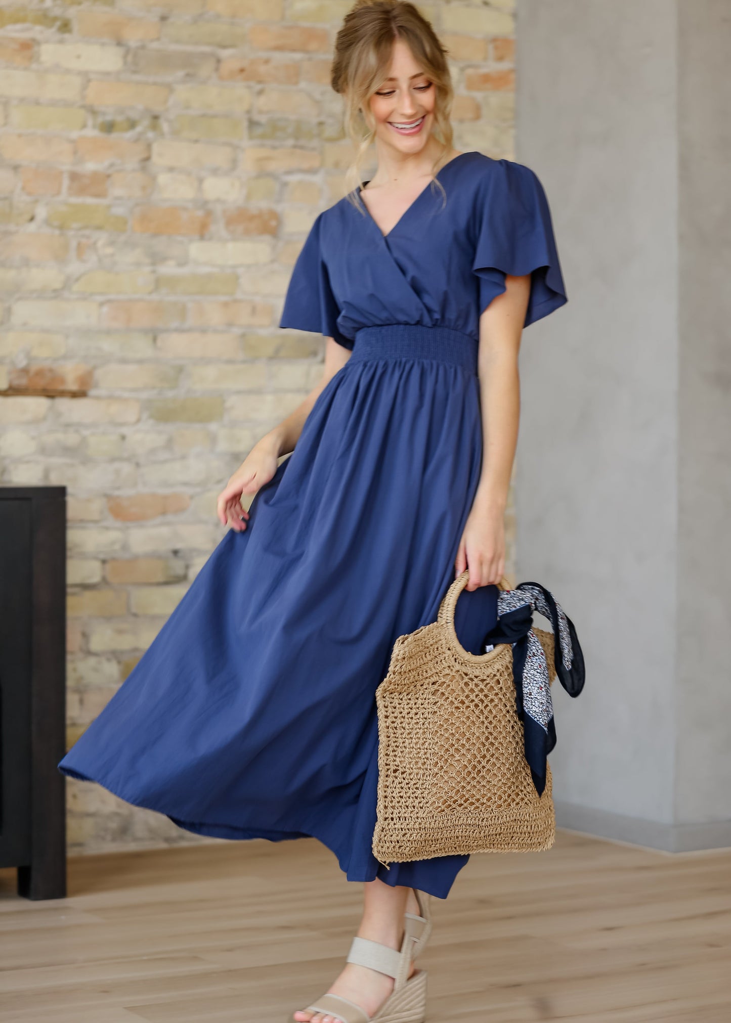 Montie Flutter Sleeve Maxi Dress