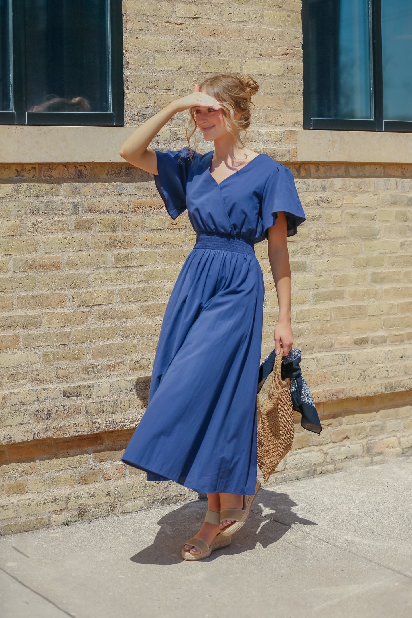 Montie Flutter Sleeve Maxi Dress