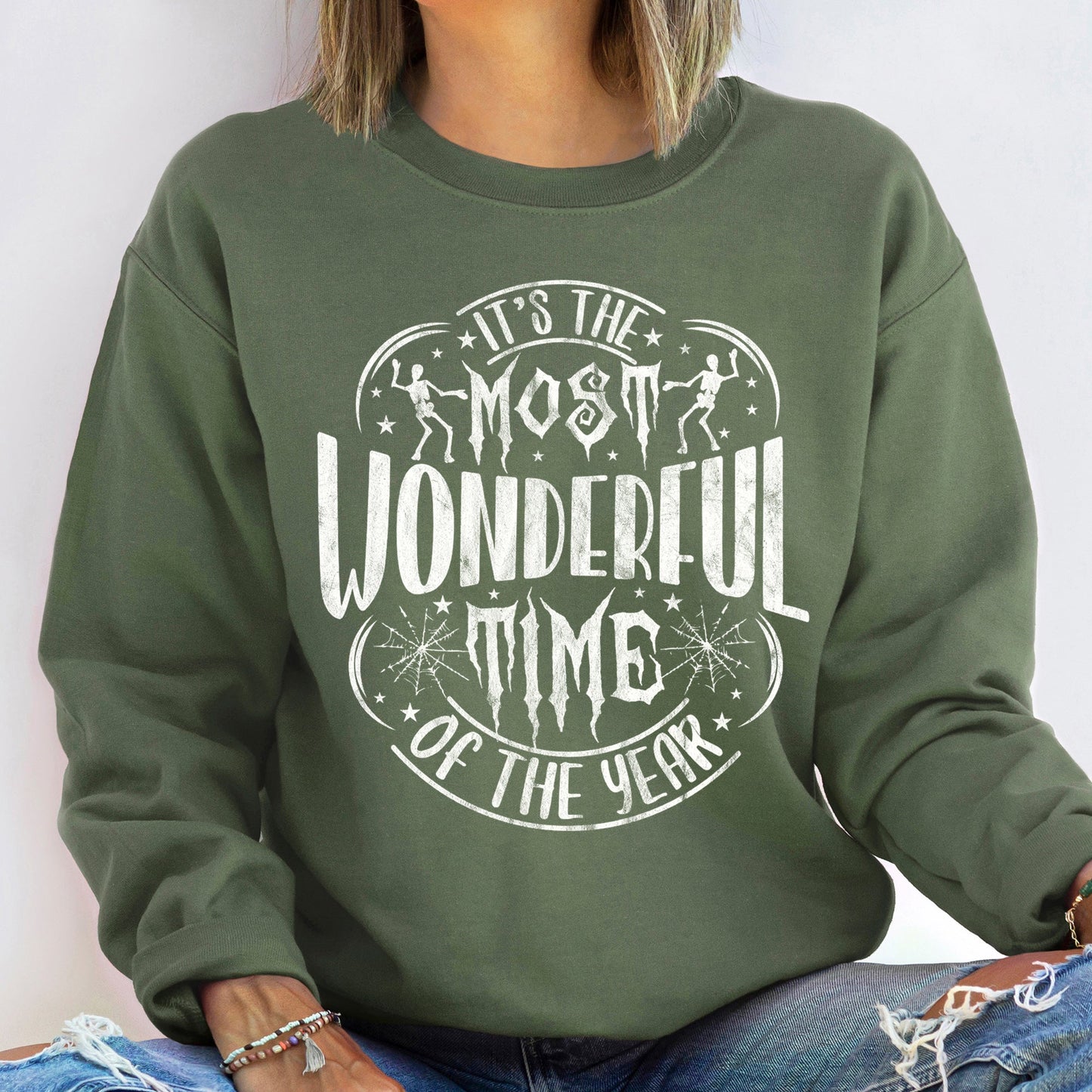 Most Wonderful Time Vintage Halloween Sweatshirt