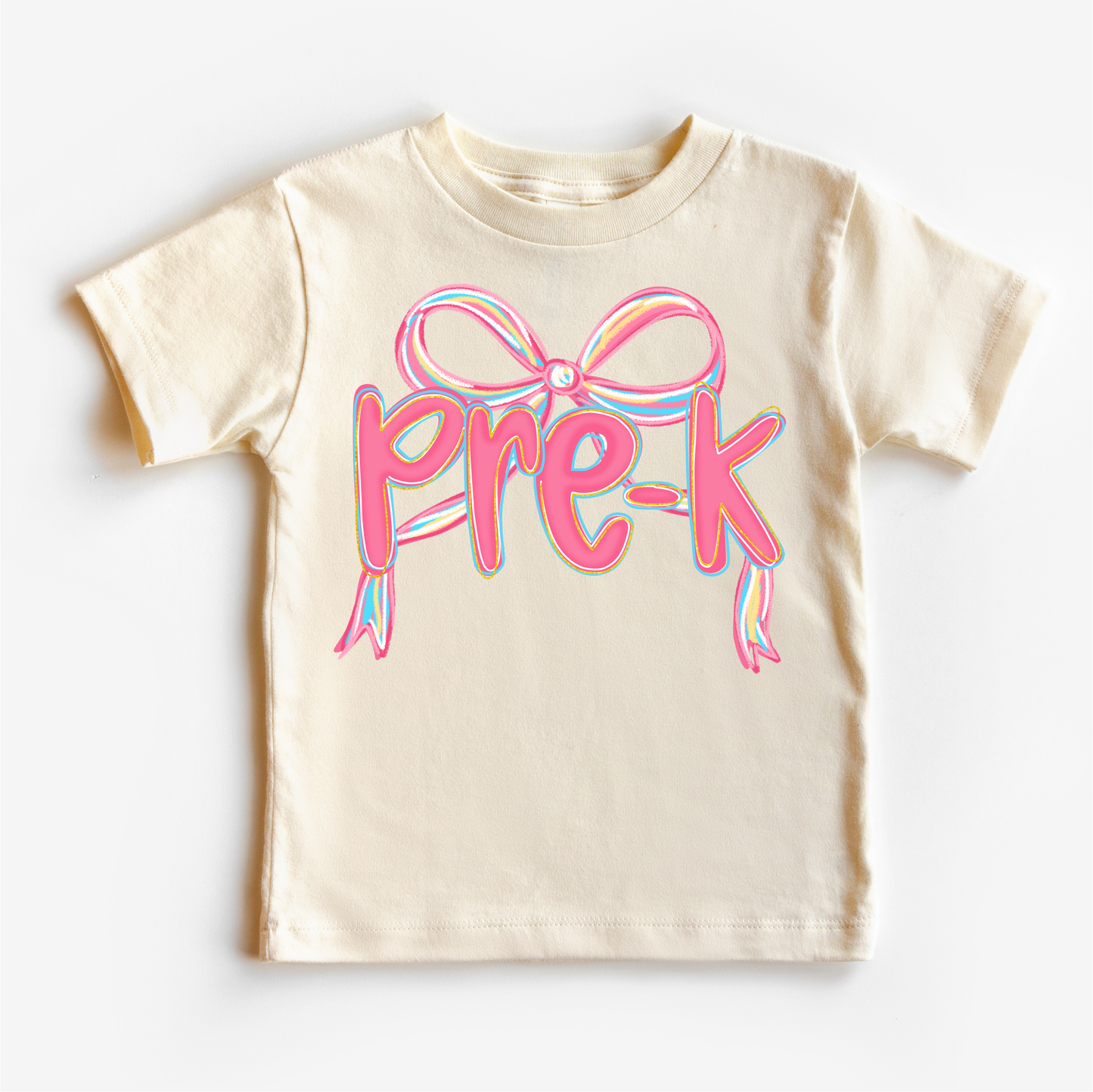 Girls Pre-K Bow Back To School Shirt First Day Of School Tee Madi Moosh