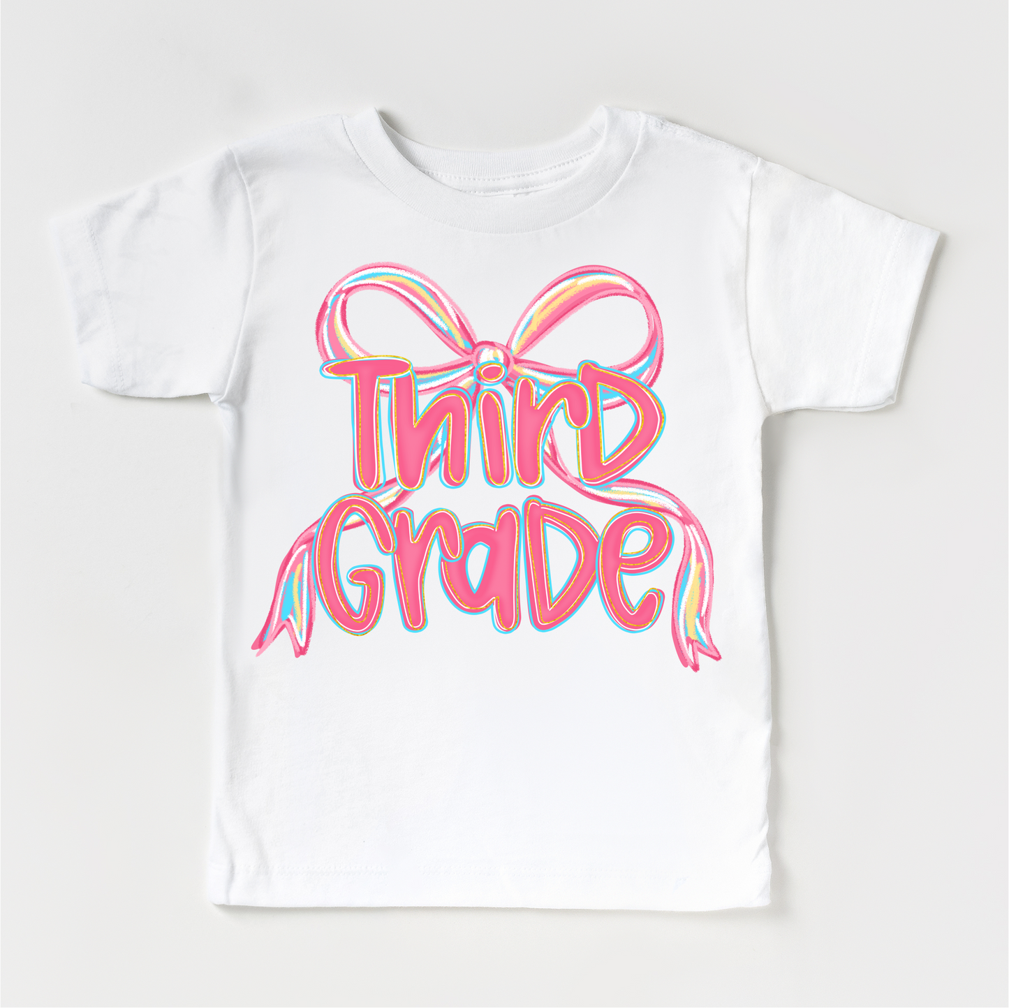Girls 3rd Grade Bow Back To School Shirt First Day Of School Tee Madi Moosh