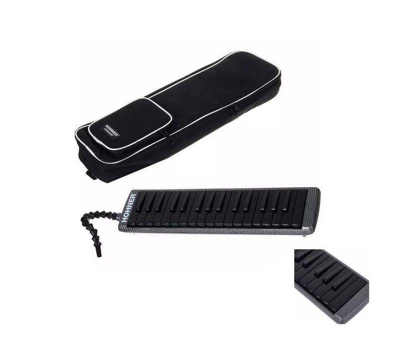 Hohner Airboard Carbon Print 32 Key Melodica Black Keys with Case