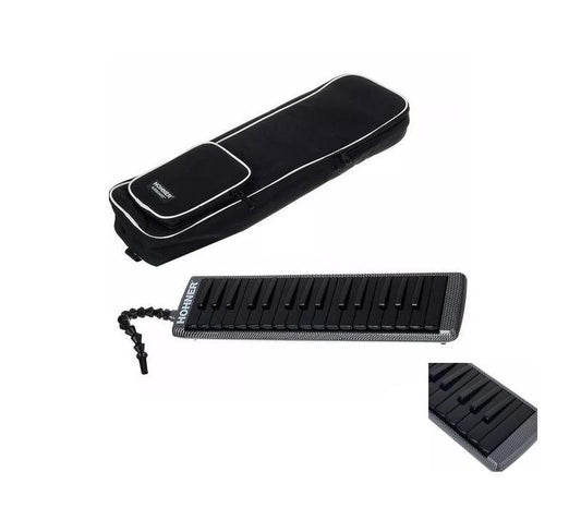 Hohner Airboard Carbon Print 32 Key Melodica Black Keys with Case