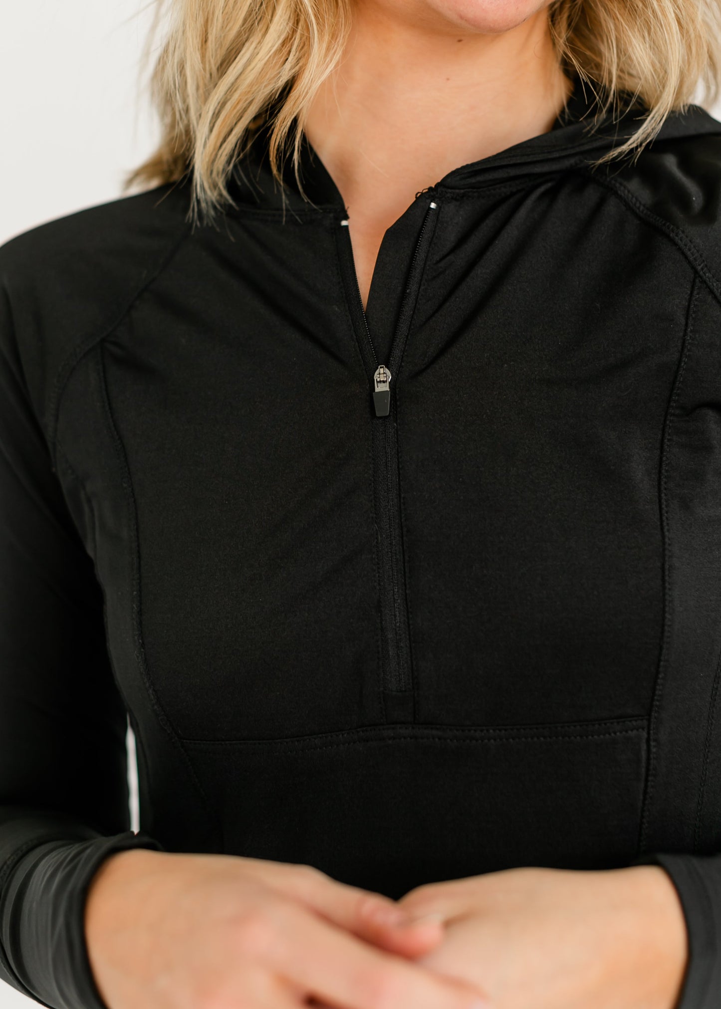 Athletic Long Sleeve Midi Dress Black Mya Essential