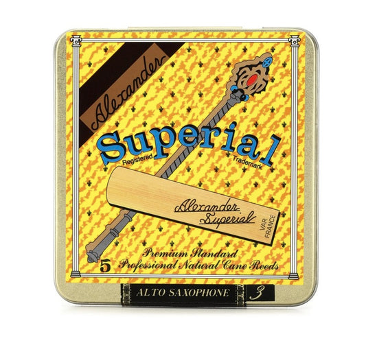 Alexander Reeds Superial Alto Saxophone Reeds - 3.0 (5-pack)- NEW