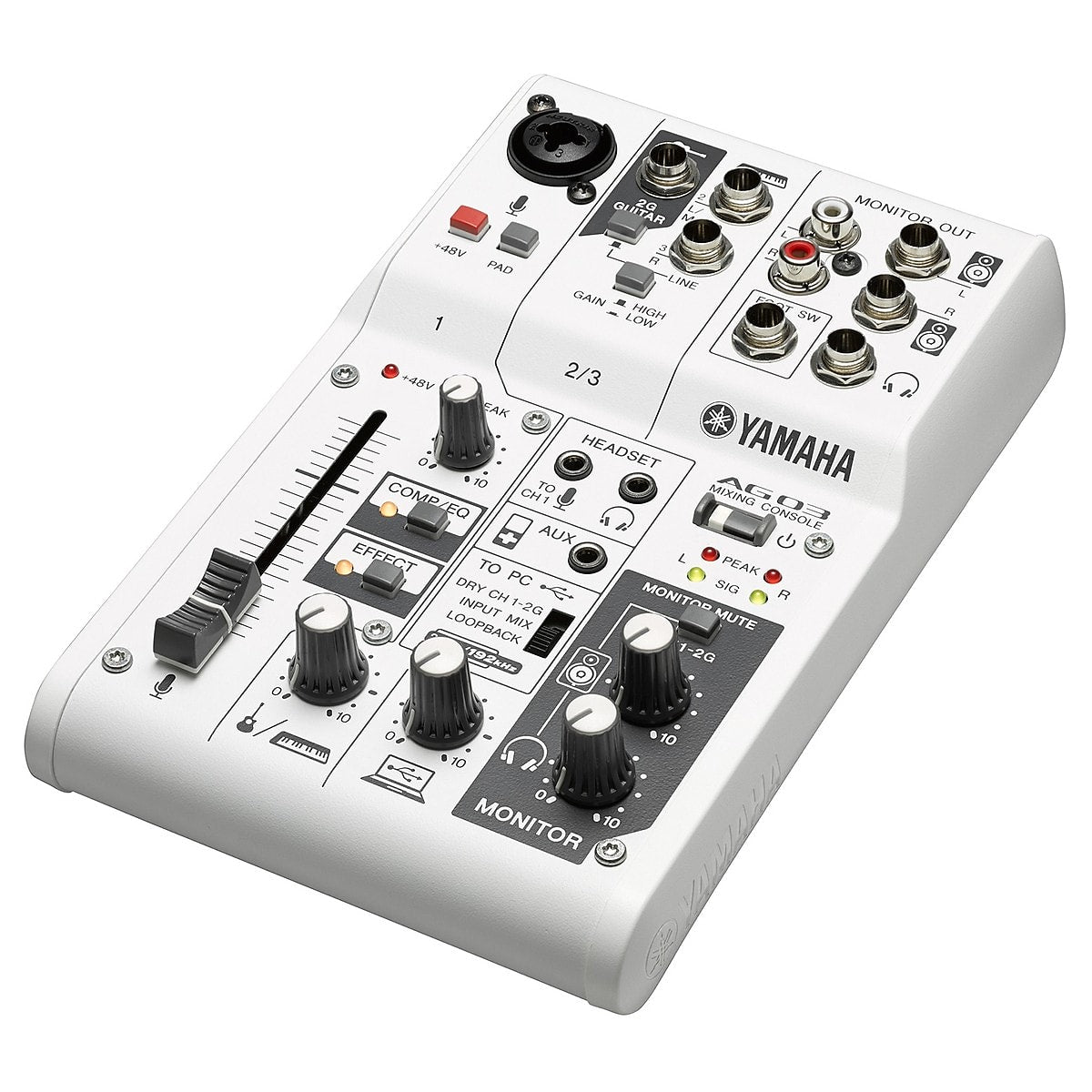 Yamaha AG03 Built-in DSP 3-Channel Studio Live Mixer & USB Audio Interface