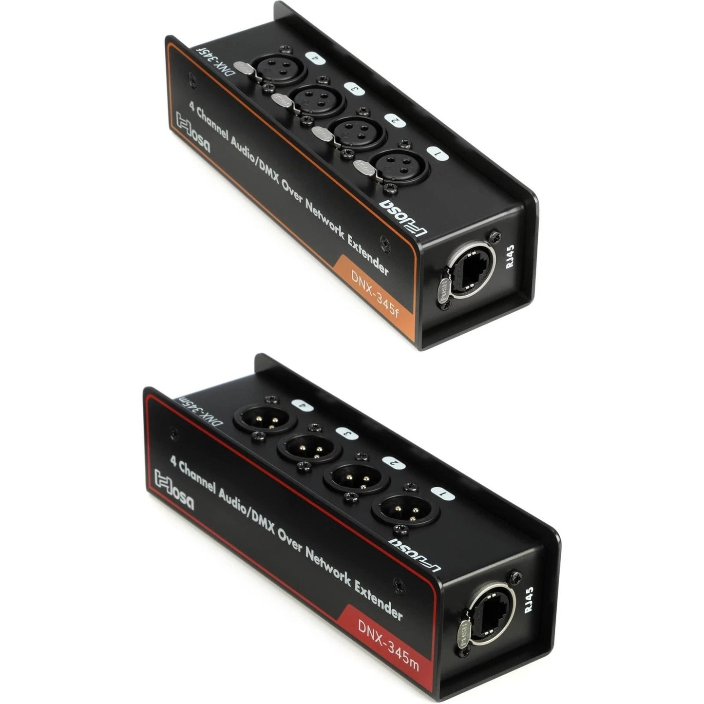 Hosa DNX-345F and DNX-345M 4-Channel XLR to Ethernet Extenders